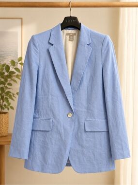 H&M Light Blue Tailored Blazer – Size Small